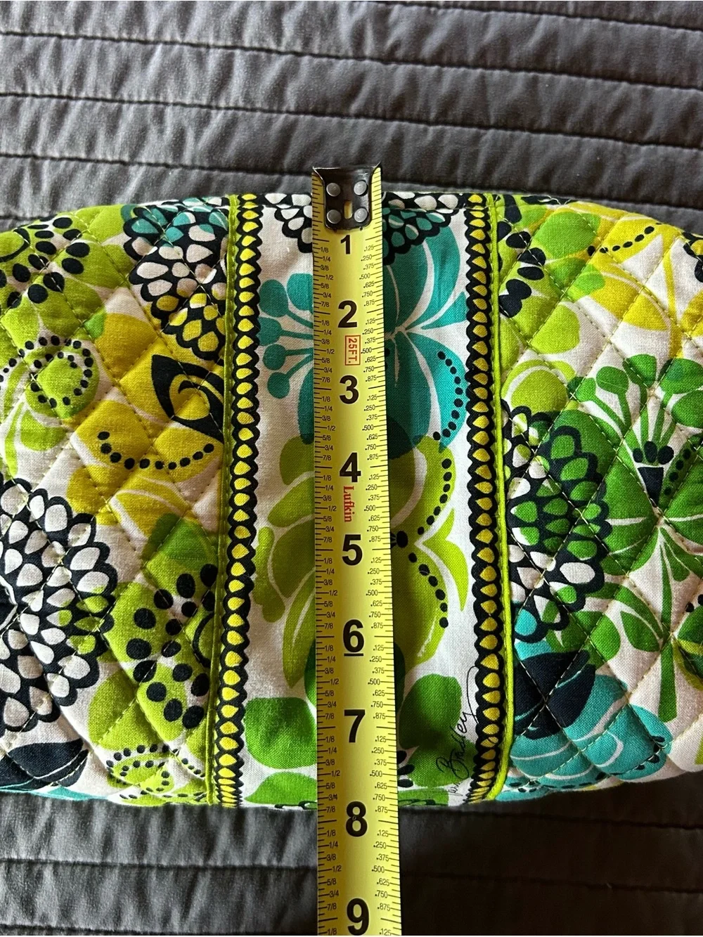 Vera Bradley Limes Up Floral Quilted Cosmetic Case